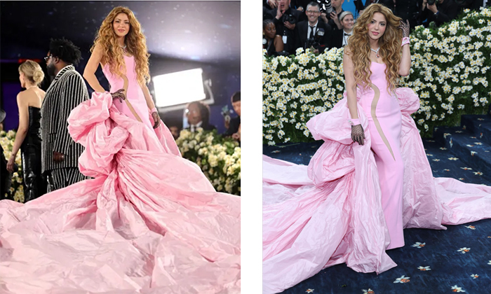 Shakira acapara miradas en la MET Gala en Nueva York