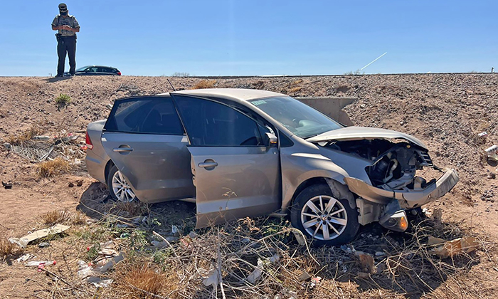 Deja accidente cinco heridos en la carretera federal Guaymas Hermosillo