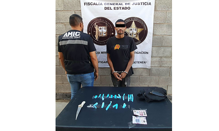 Aprehenden a sujeto en posesión de droga en la colonia Centro
