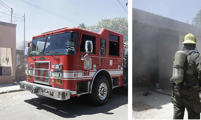 Sofocan incendio en una vivienda en la colonia Sonacer