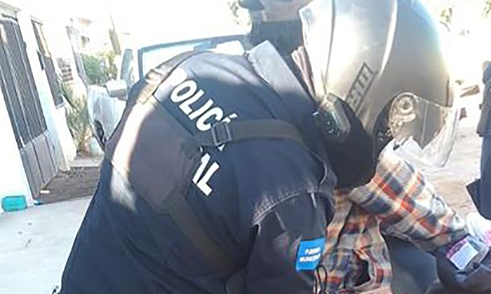 Sorprenden a ciclista armado con machete
