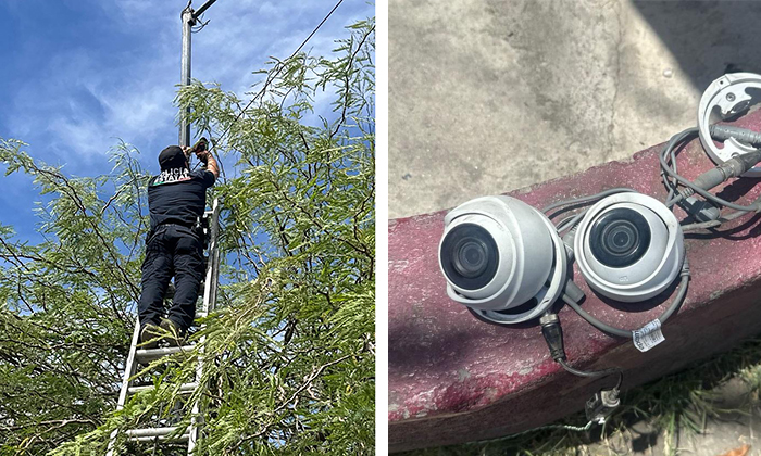 Asegura cámaras de videovigilancia irregulares