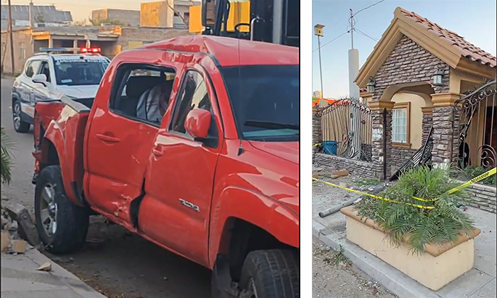 Se mete pick up a una vivienda en la colonia Olivares