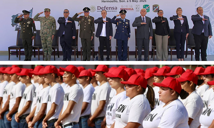 Toma protesta a jóvenes del Servicio Militar en la conmemoración de la Batalla de Puebla