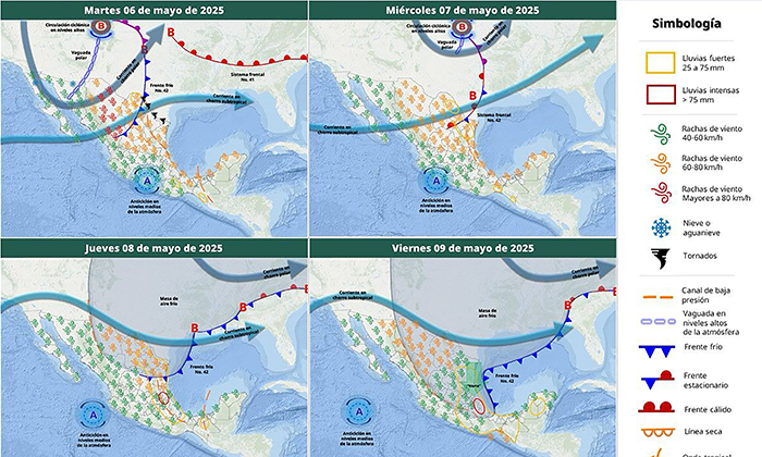 Volverán temperaturas altas a partir de hoy; Tras disiparse el frente frío