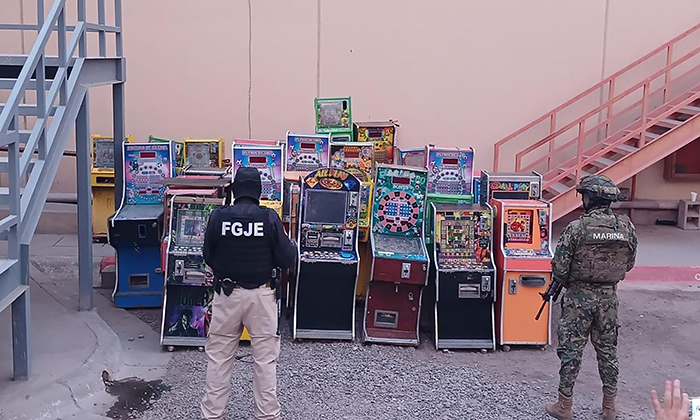 Aseguran 37 máquinas tragamonedas en operativo conjunto en Cajeme