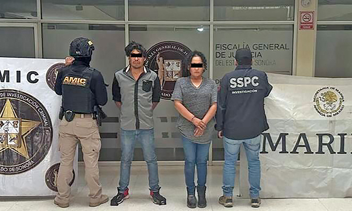 Aprehenden a pareja con porciones de drogas en cateo coordinado en Caborca