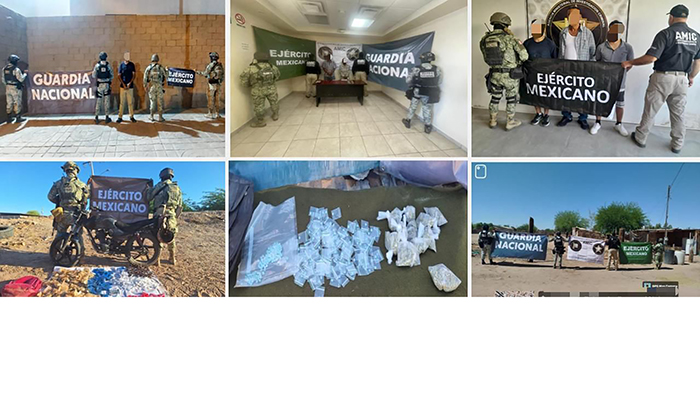 Arrestan a 112 personas con drogas y armas en distintos municipios