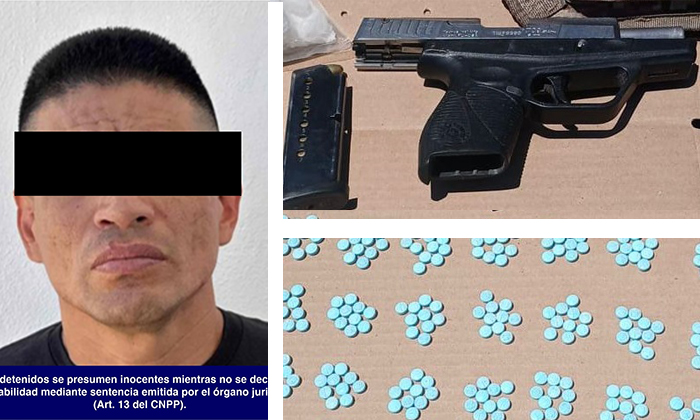 Capturan a sujeto armado y “surtido” con droga en Nogales