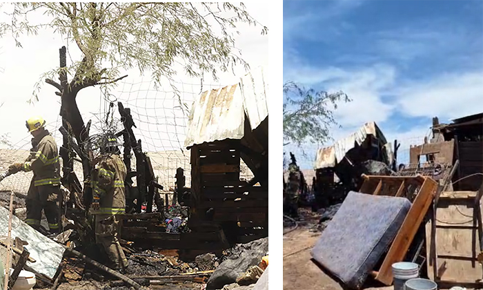 Arrasa incendio con humilde vivienda en la invasión Guayacán