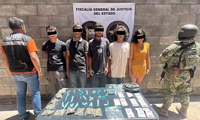 Atrapan a cinco personas durante cateo en la colonia Los Jardines