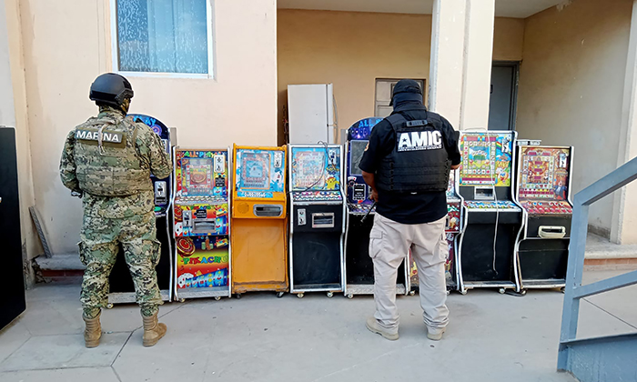 Aseguran ocho máquinas tragamonedas en Ciudad Obregón