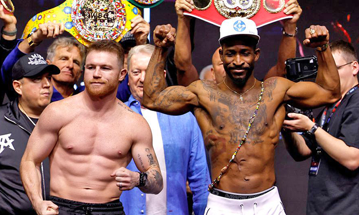 Pasan la báscula Canelo Álvarez y Scull en Arabia Saudita