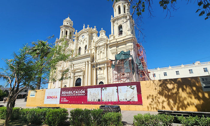 Avanza rehabilitación de Catedral de Hermosillo