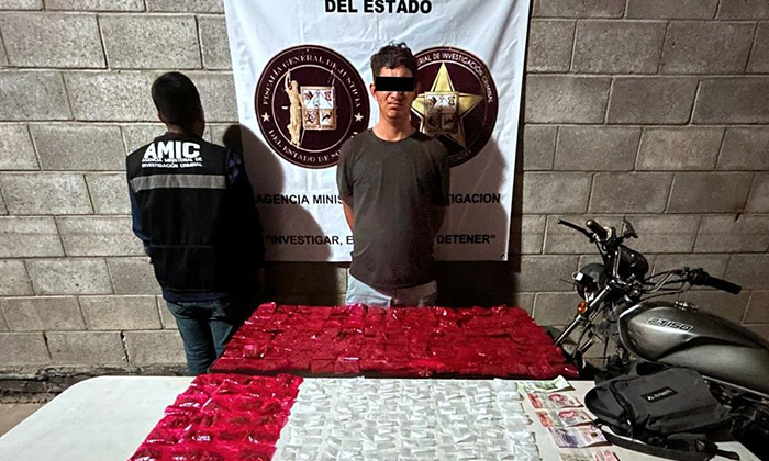 Atrapan a joven narcomenudista “bien surtido” en Bahía de Kino