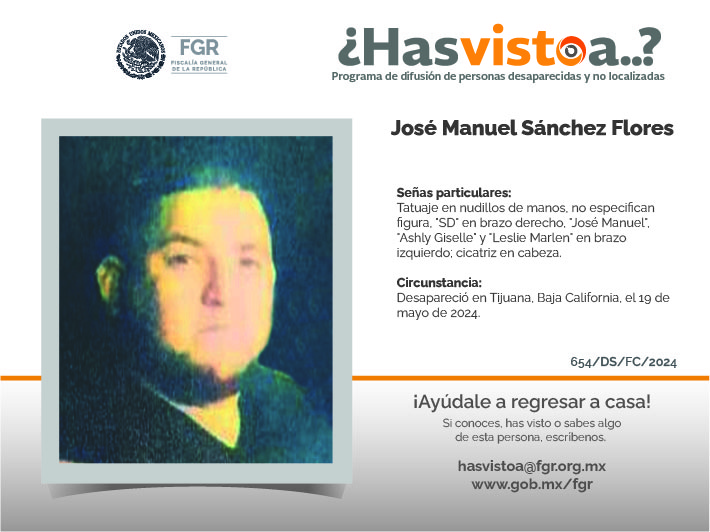 ¿Has visto a: José Manuel Sánchez Flores?
