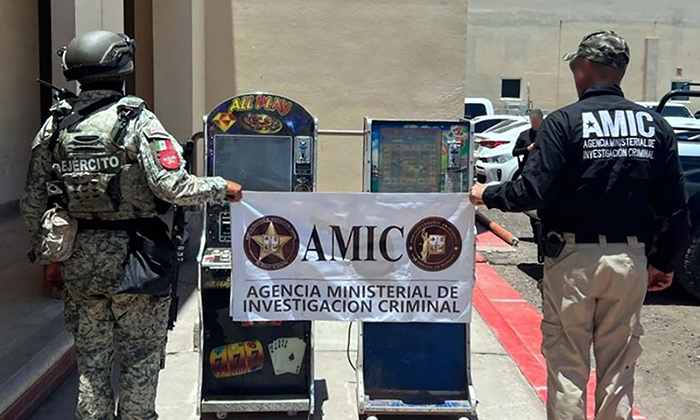 Aseguran máquinas tragamonedas ilegales en operativo en Ciudad Obregón