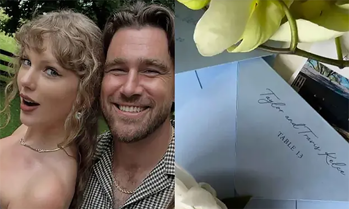 Especulan boda de Taylor Swift y Travis Kelce tras fotografía de una asignación de mesa