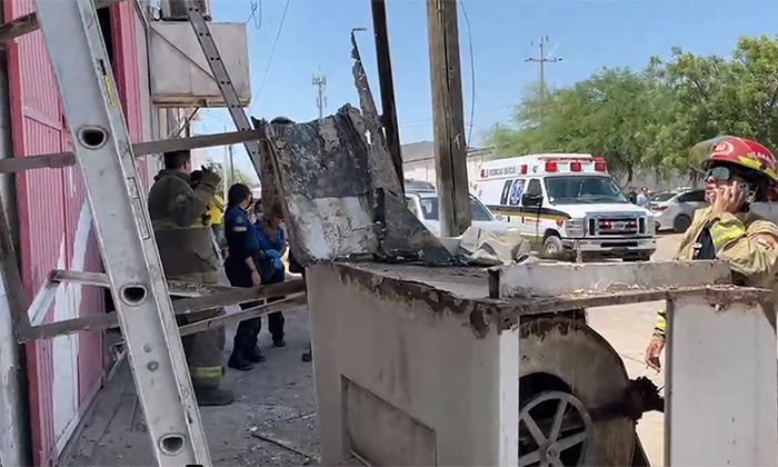 Cae trabajador desde cuatro metros de altura en la colonia Luis Encinas