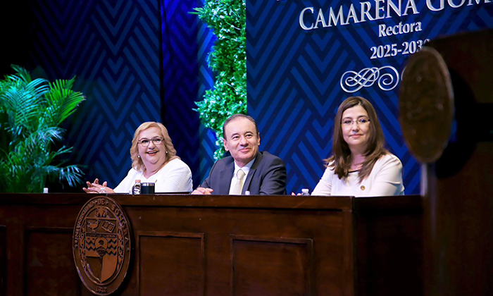 Reconoce gobernador a nueva rectora de Unison