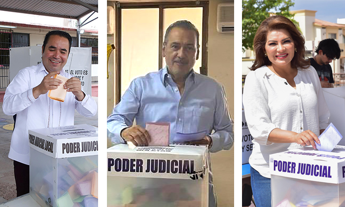 Senadores sonorenses cumplen con sufragio para elegir a Poder Judicial estatal y federal