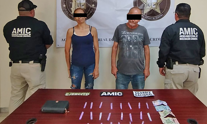 Detienen a pareja por narcomenudeo en cateo en San Luis Río Colorado