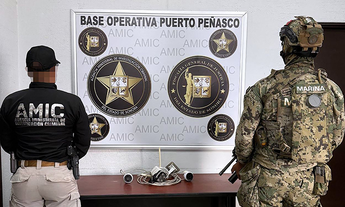 Aseguran cámaras de videovigilancia “parásitas” en Puerto Peñasco