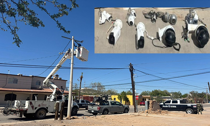 Retiran cámaras de videovigilancia ilegales en Caborca y Hermosillo