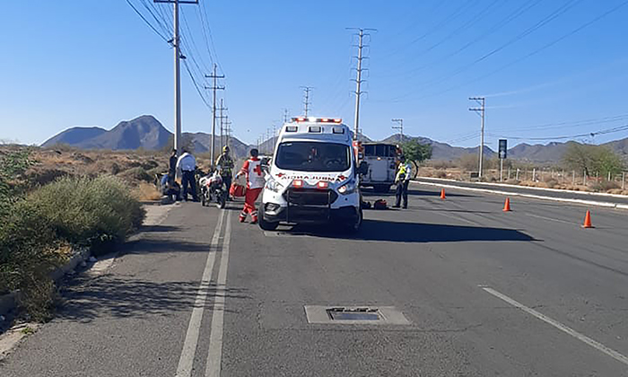 Resulta herido motociclista en choque al norponiente de Hermosillo