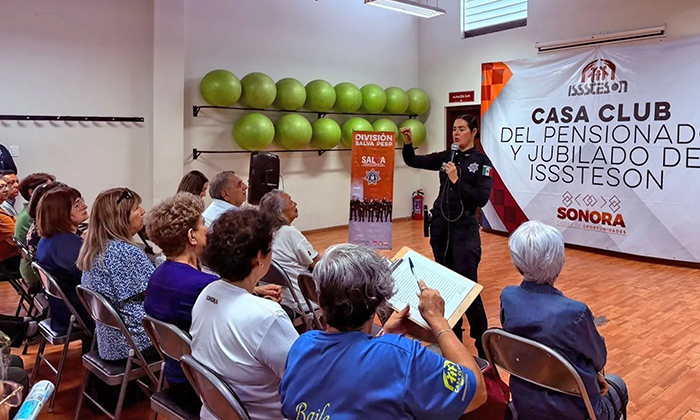 Orientan a adultos mayores sobre prevención de delitos; Personal de Seguridad Pública estatal