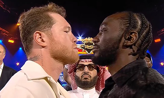 “Canelo” Álvarez y Terence Crawford se ven las caras previo a su pelea en septiembre