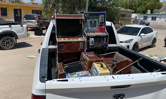 Aseguran máquinas tragamonedas en Hermosillo y Bahía de Kino