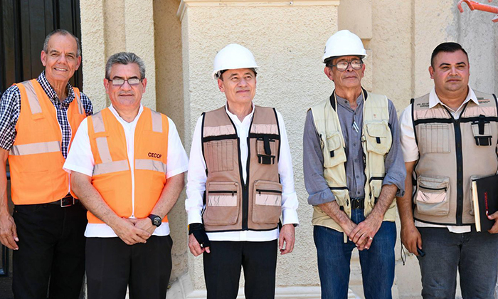 Avanza renovación de edificio de Catedral; supervisa trabajo el gobernador Alfonso Durazo