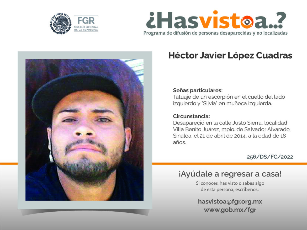 ¿Has visto a: Héctor Javier López Cuadras?