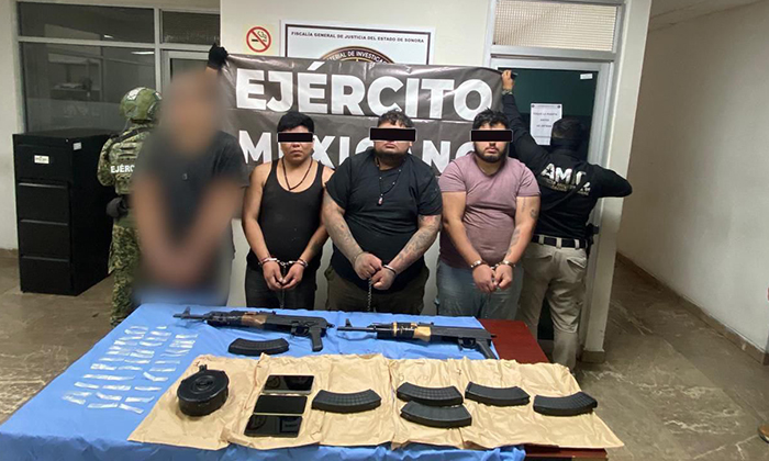 Atrapan a narcomenudistas armados en Cajeme