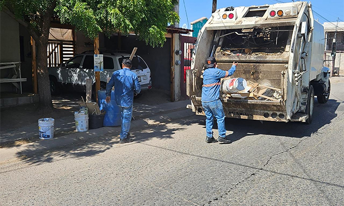 Mantendrán recolección de basura en vacaciones en Hermosillo y Bahía de Kino