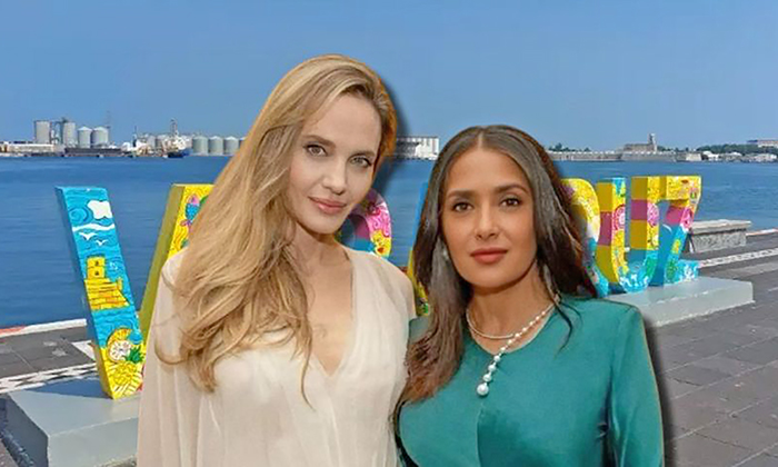 Salma y Angelina Jolie visitan Veracruz