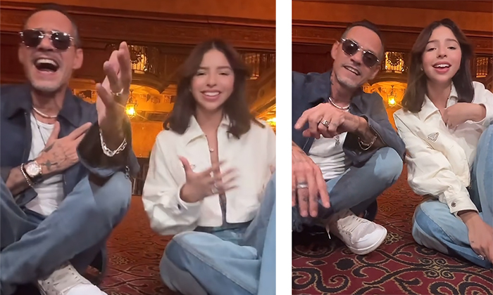 Ángela Aguilar y Marc Anthony graban tema tras encuentro privado