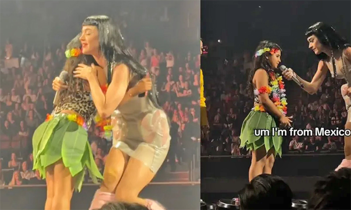 Se viraliza apoyo de Katy Perry a niña mexicana durante concierto en California