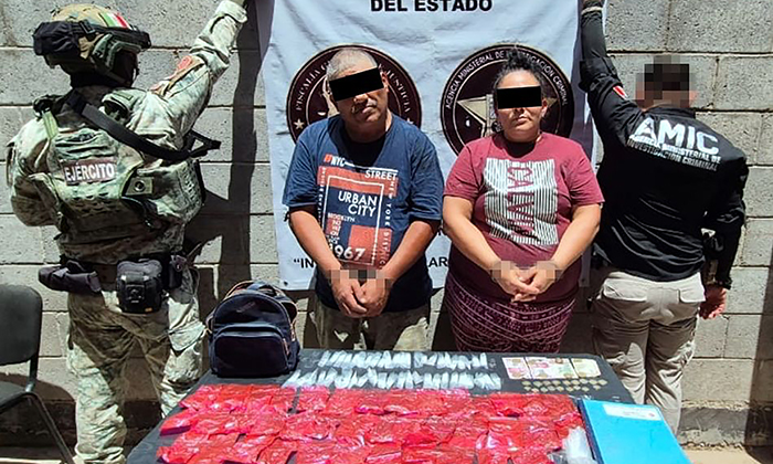 Capturan a pareja de presuntos “tiradores” en la colonia Haciendas del Sur