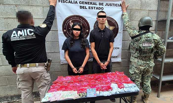 Arrestan a pareja con droga en cateo en la colonia Miguel Hidalgo