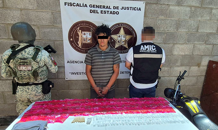 Detienen operativo conjunto a sujeto con droga en Pedregal de la Villa