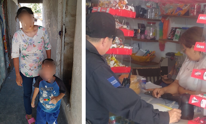 Hallan a niño de cinco años deambulando en la calle en la comisaría Miguel Alemán