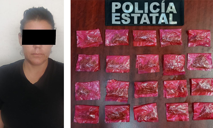 Sorprenden a tiradora con mariguana en la colonia Campestre