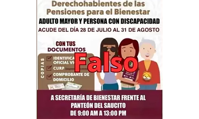 Pide delegación de Bienestar no caer en falsos llamados