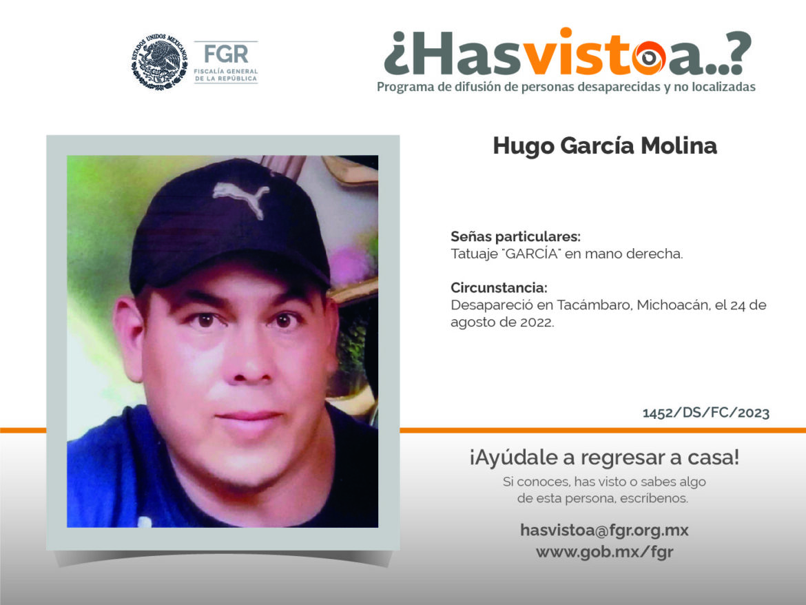 ¿Has visto a: Hugo García Molina?