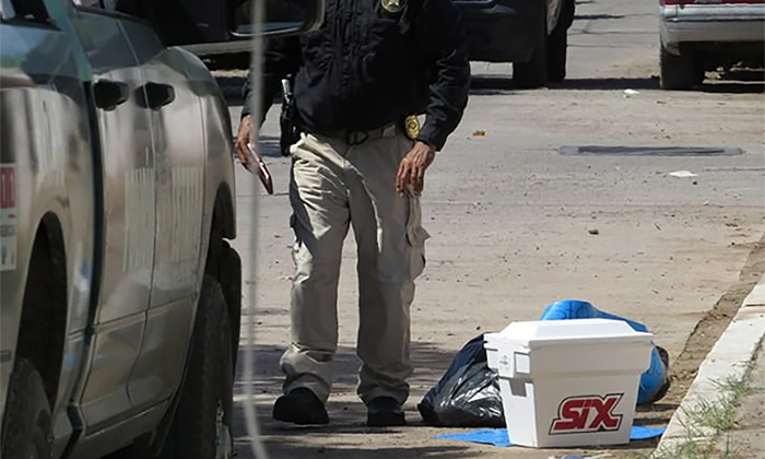 Hallan cuerpo desmembrado en hielera y bolsas en Ciudad Obregón