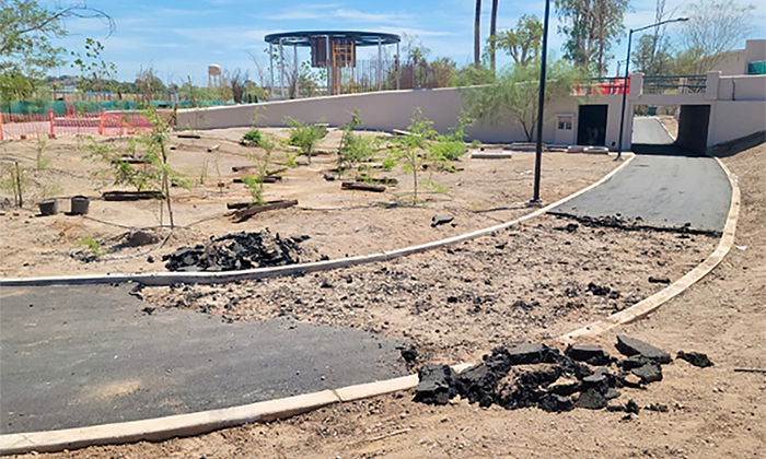 Sigue rehabilitación de trotapista vandalizada en el bosque urbano La Sauceda
