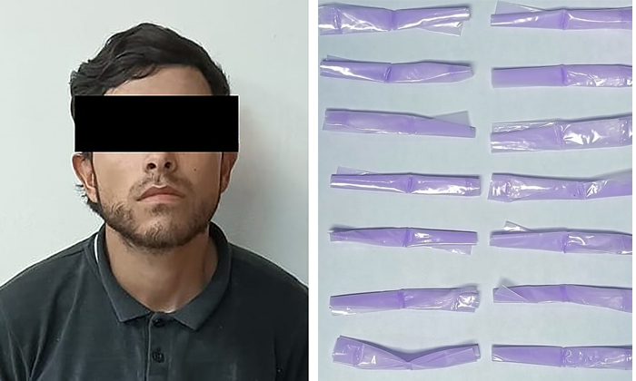 Atrapan a joven presunto narcomenudista en la colonia Paseo del Pedregal
