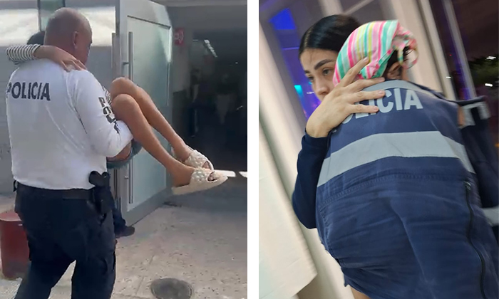Auxilian policías a dos niñas enfermas; Fueron llevadas a hospitales